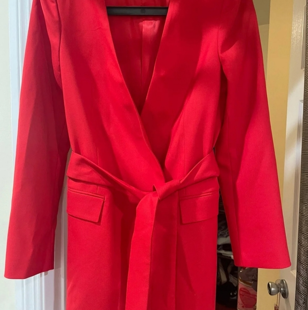 Zara red blazer dress